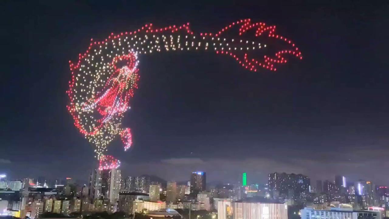 China new year drone show 2072